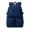 navy blue backpack with pockets and durable design for daily use