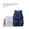 navy blue backpack size comparison with 15.6 inch laptop polyester fabric durable bag