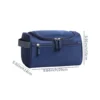 blue toiletry bag size dimensions 25x14x15 cm travel makeup organizer pouch