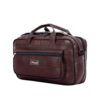 brown office laptop bag front view with zipper pocket busin