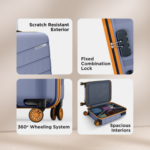 hard shell luggage with lock system smooth wheels and spacious compartments travel suitcase