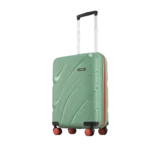 lightweight 56 cm green hard shell trolley suitcase with wheels for travel