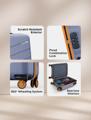 hard shell luggage with lock system smooth wheels and spacious compartments travel suitcase